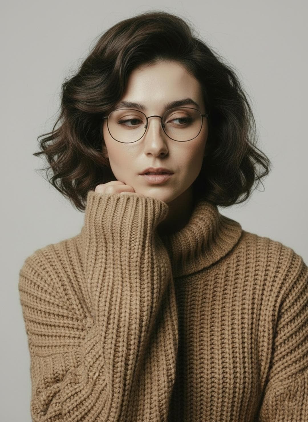 {
"Objective": "Create a minimalist fashion studio portrai