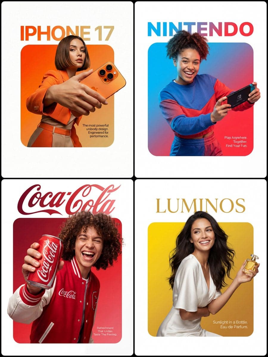 A professional high-end graphic design advertisement composi