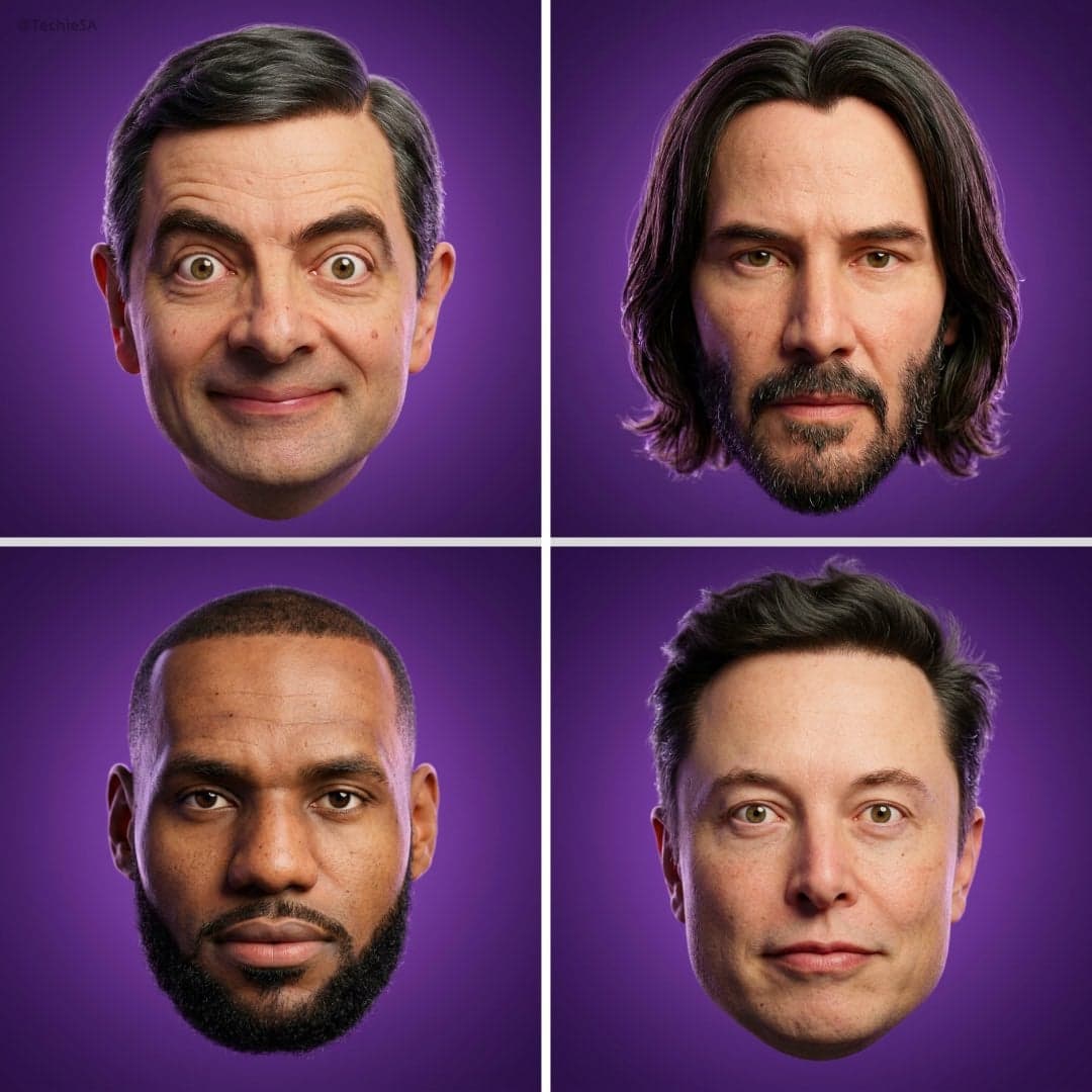 Ultra-detailed stylized 3D portrait using the provided refer