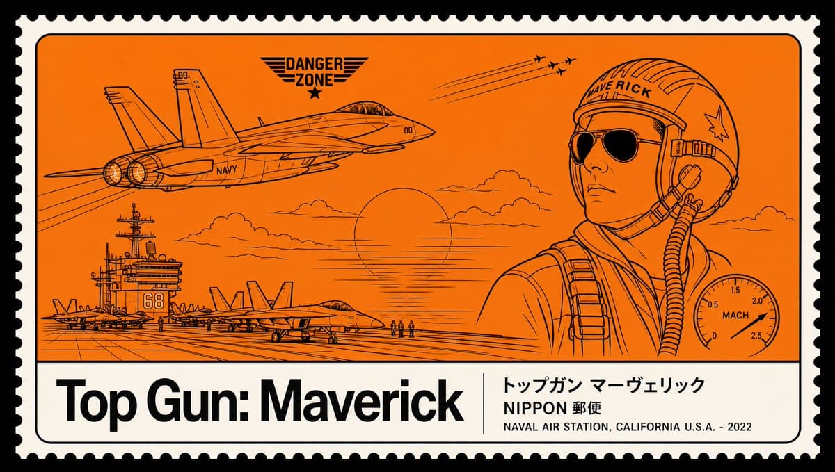 Minimalist Japanese postage stamp movie poster in the "Nano