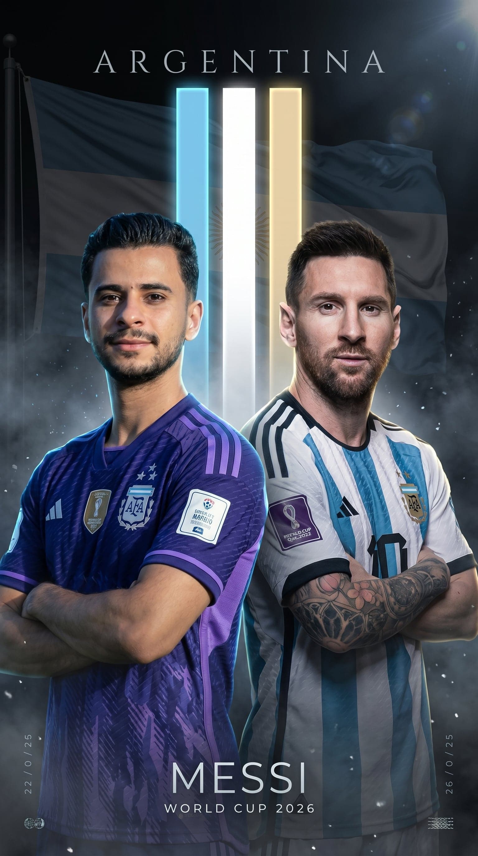 Create a super cinematic hyper-realistic football poster In