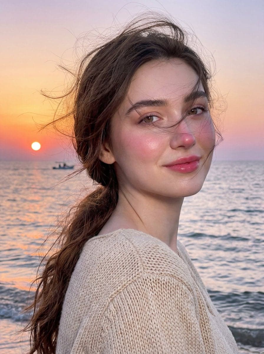 Create an image using the exact same face as the reference i