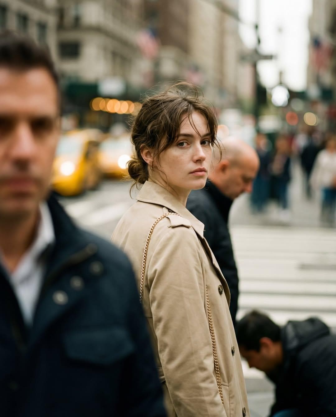 {
"Objective": "Create a realistic candid street photograp