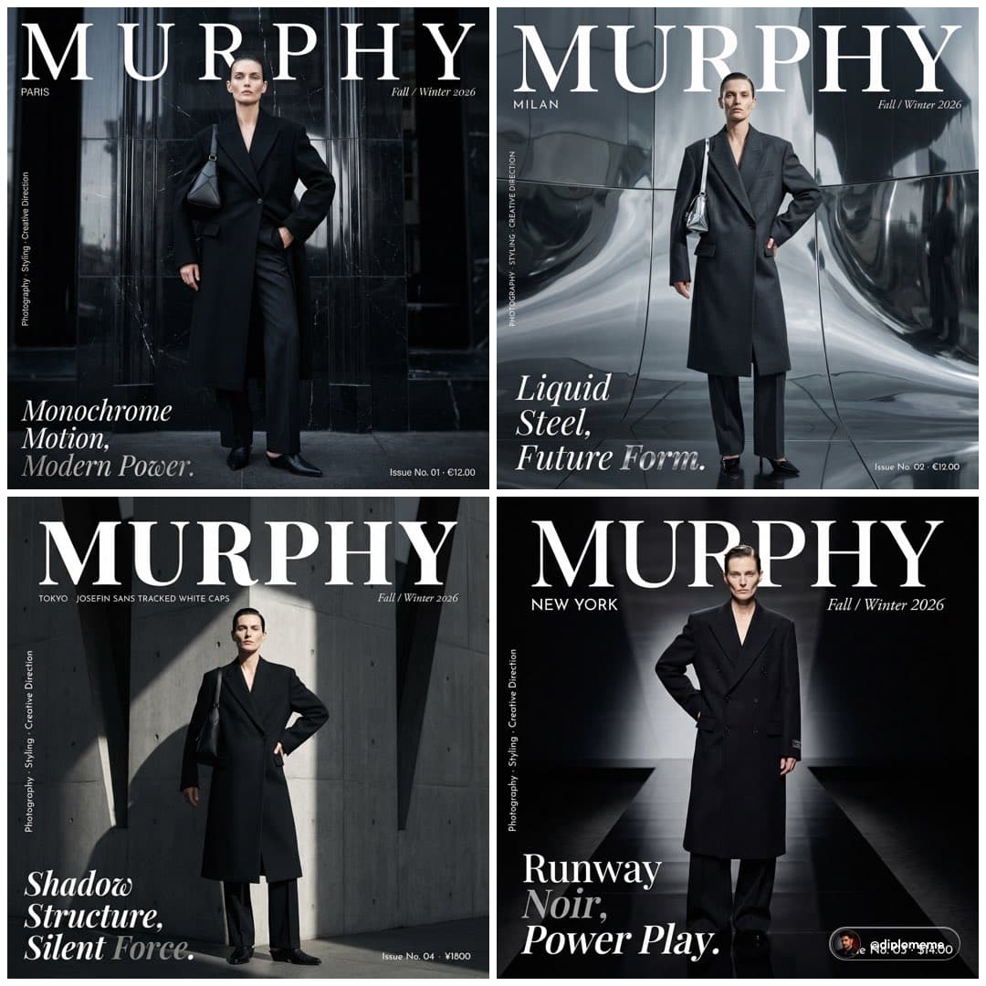 Murphy magazine fashion editorial photograph. Androgynous mo