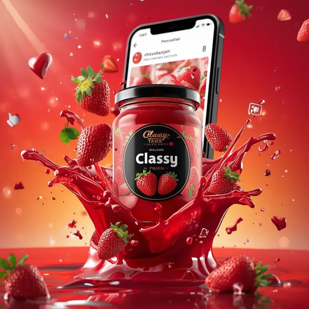 Ultra-realistic commercial food product advertising scene fe