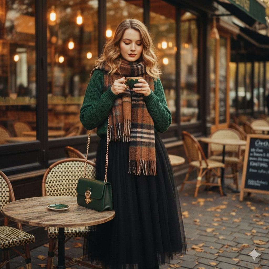 A cinematic 1970s-inspired fashion portrait of a graceful yo