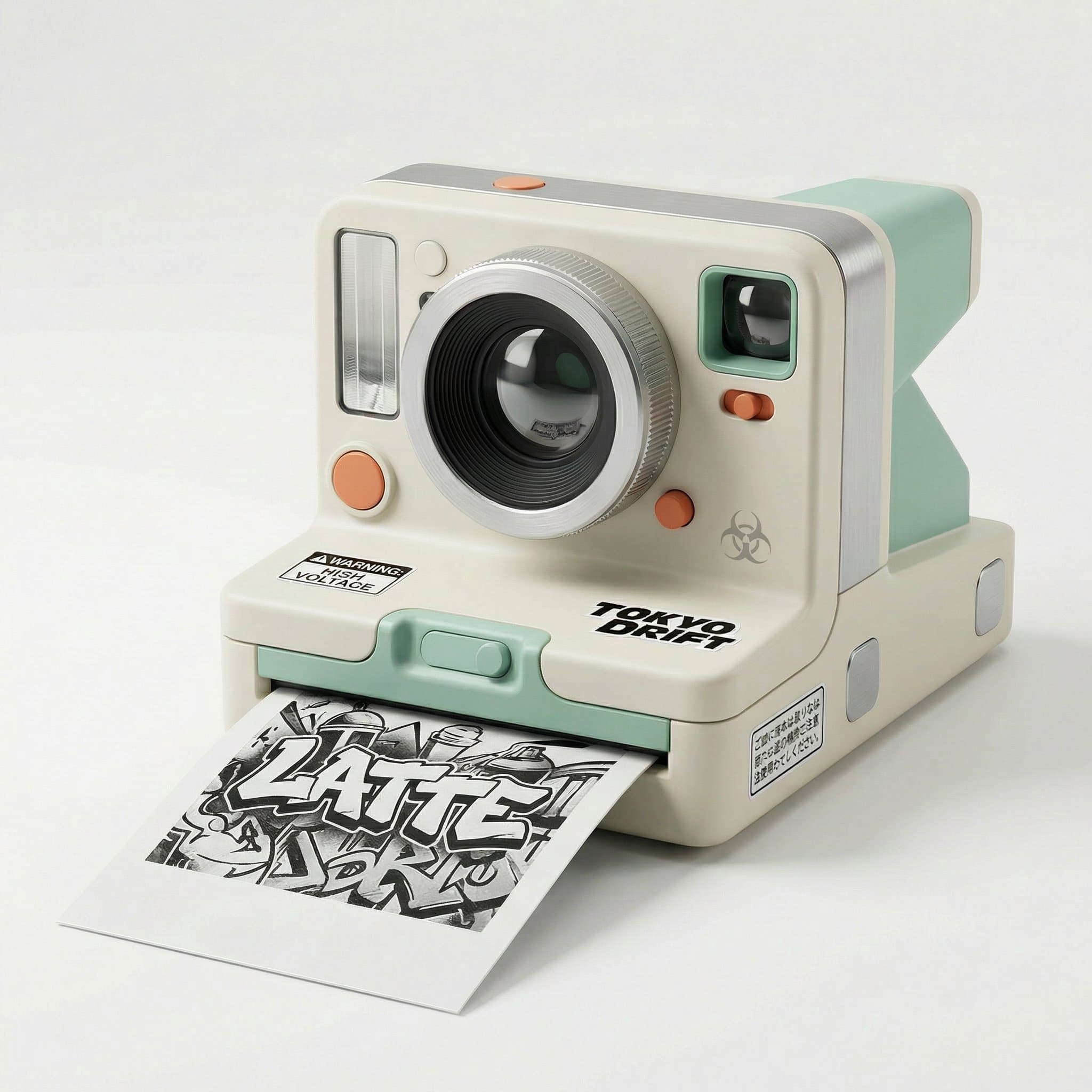 A high-detail 3D icon illustration of a classic Polaroid ins