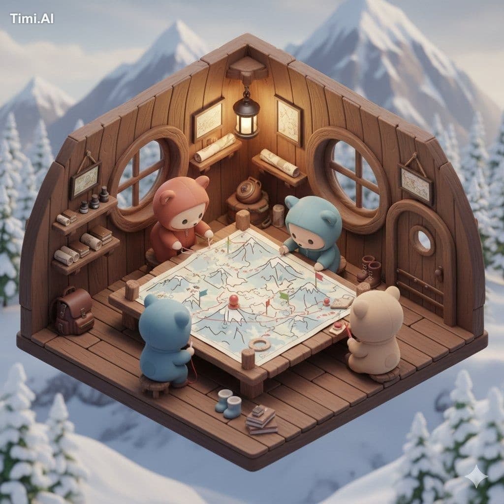 {
  "prompt": "Isometric 3D kawaii scene of chibi baby bears