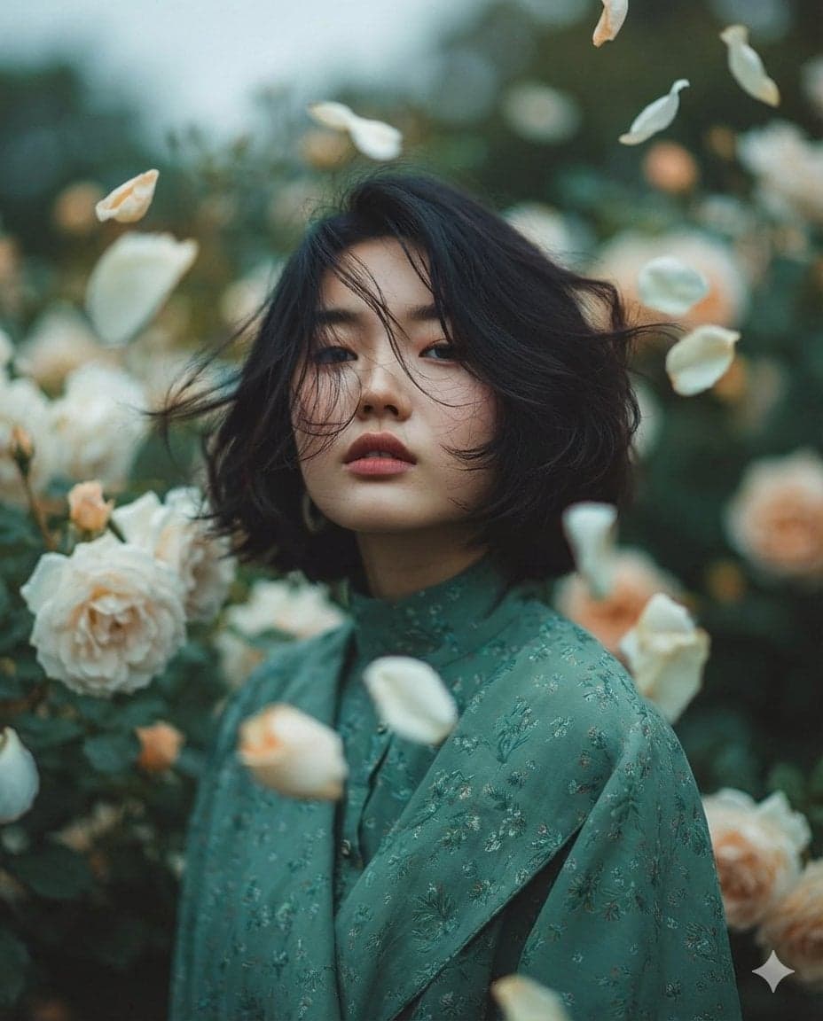 {
"Objective": "Create a dreamy fine-art portrait with a r