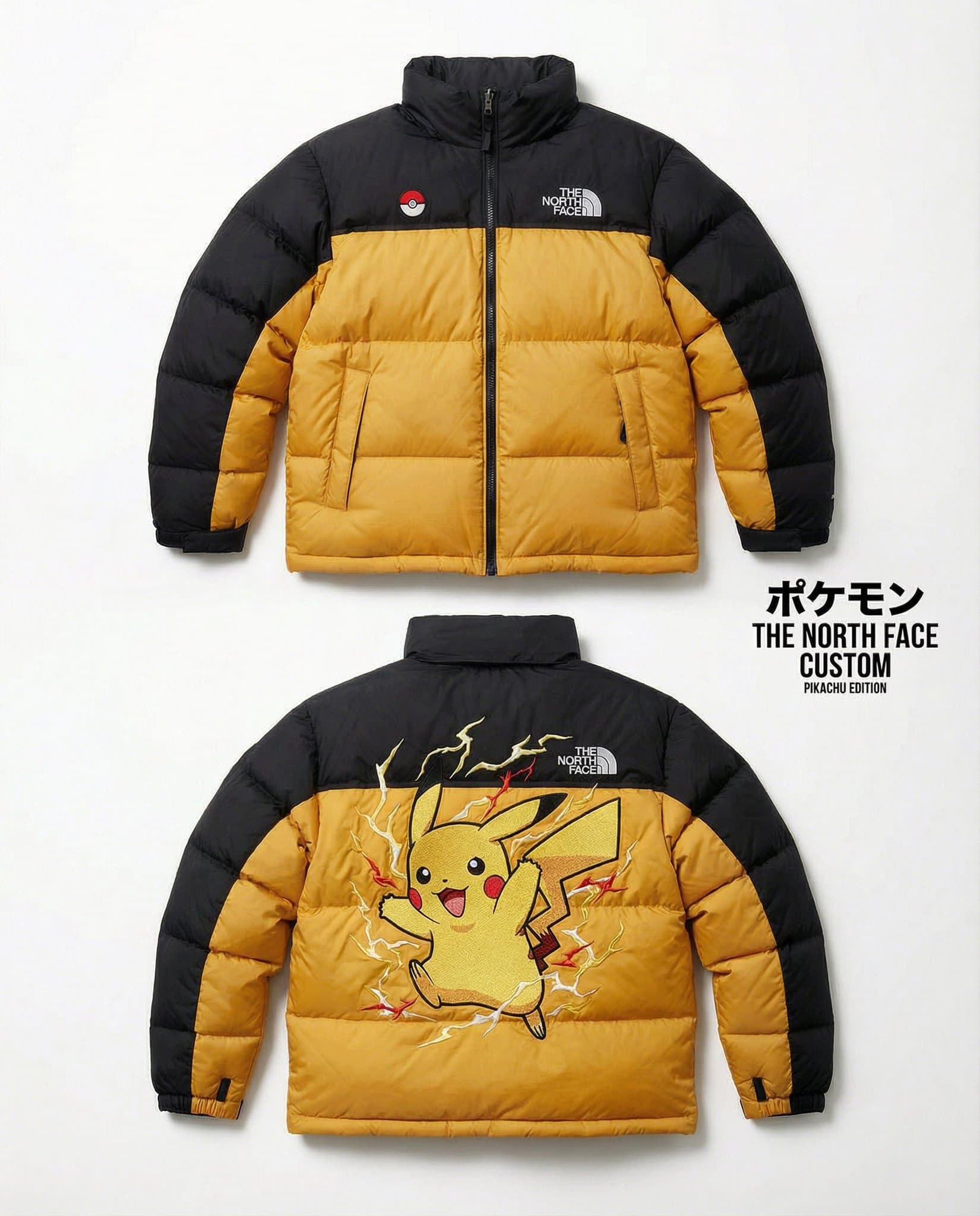 High-end editorial product shot of a custom The North Face N