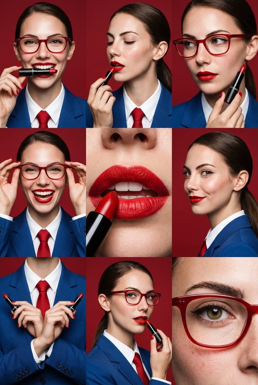 Use only the female face provided by the user.
The facial id