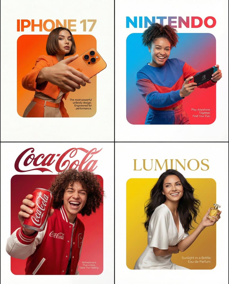 A professional high-end graphic design advertisement composi