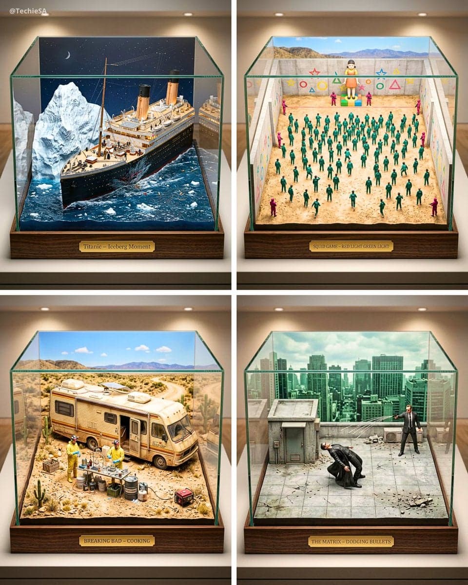 Ultra-detailed large-scale miniature diorama of the [ICONIC 