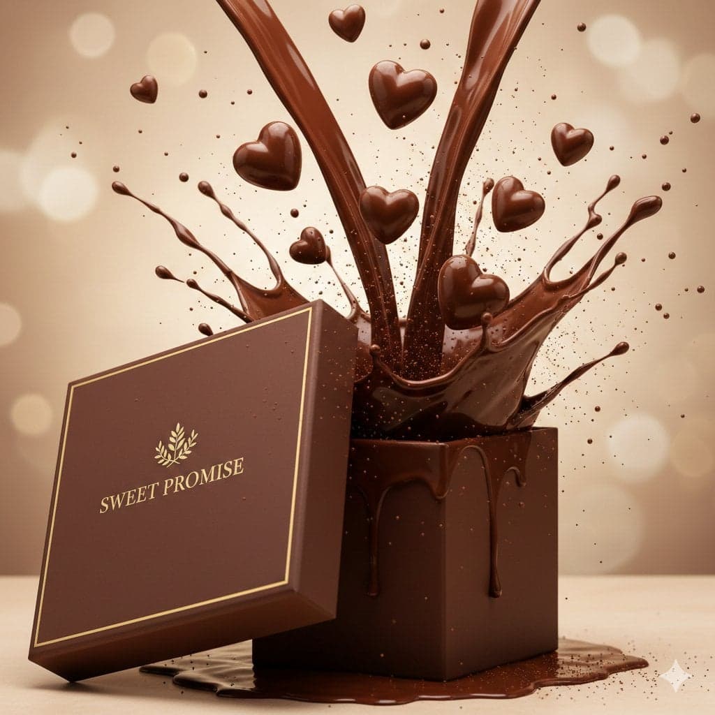 A slow, sensual luxury chocolate commercial shot in ultra-hi