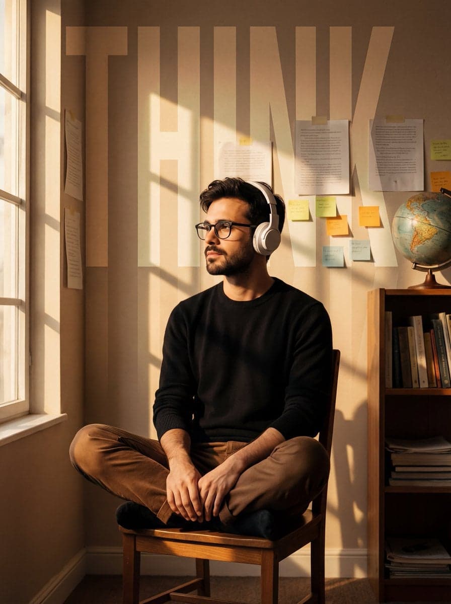 A cinematic portrait of a young man in the uploaded image si