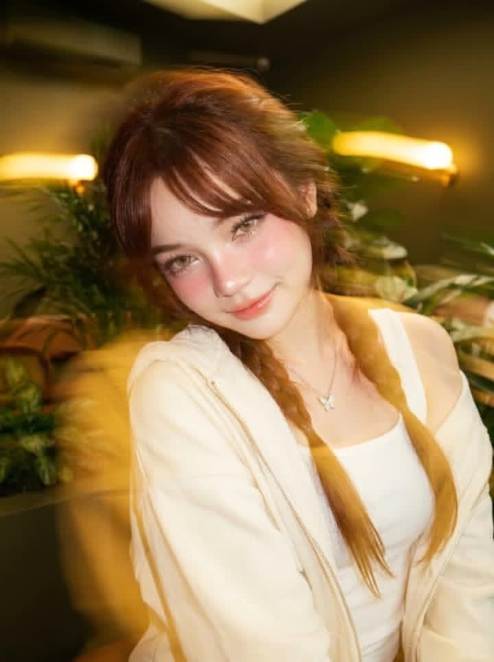 Ultra-realistic portrait of a beautiful young woman sitting 