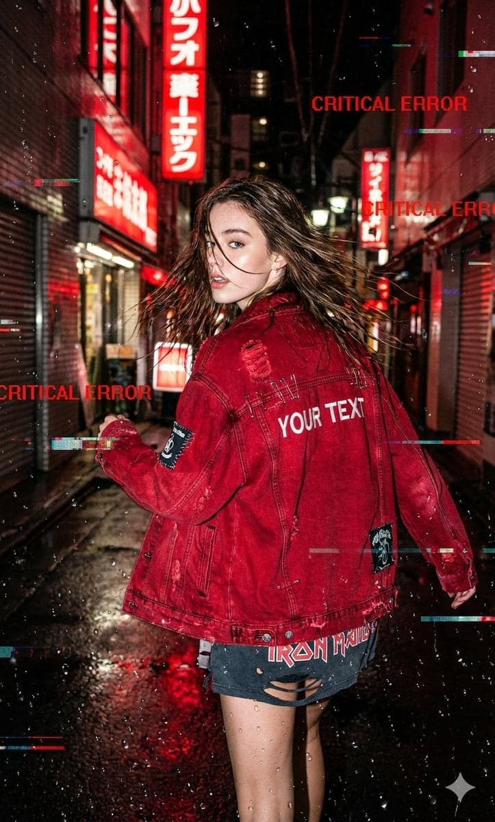 A raw, candid street-style shot of reference running through