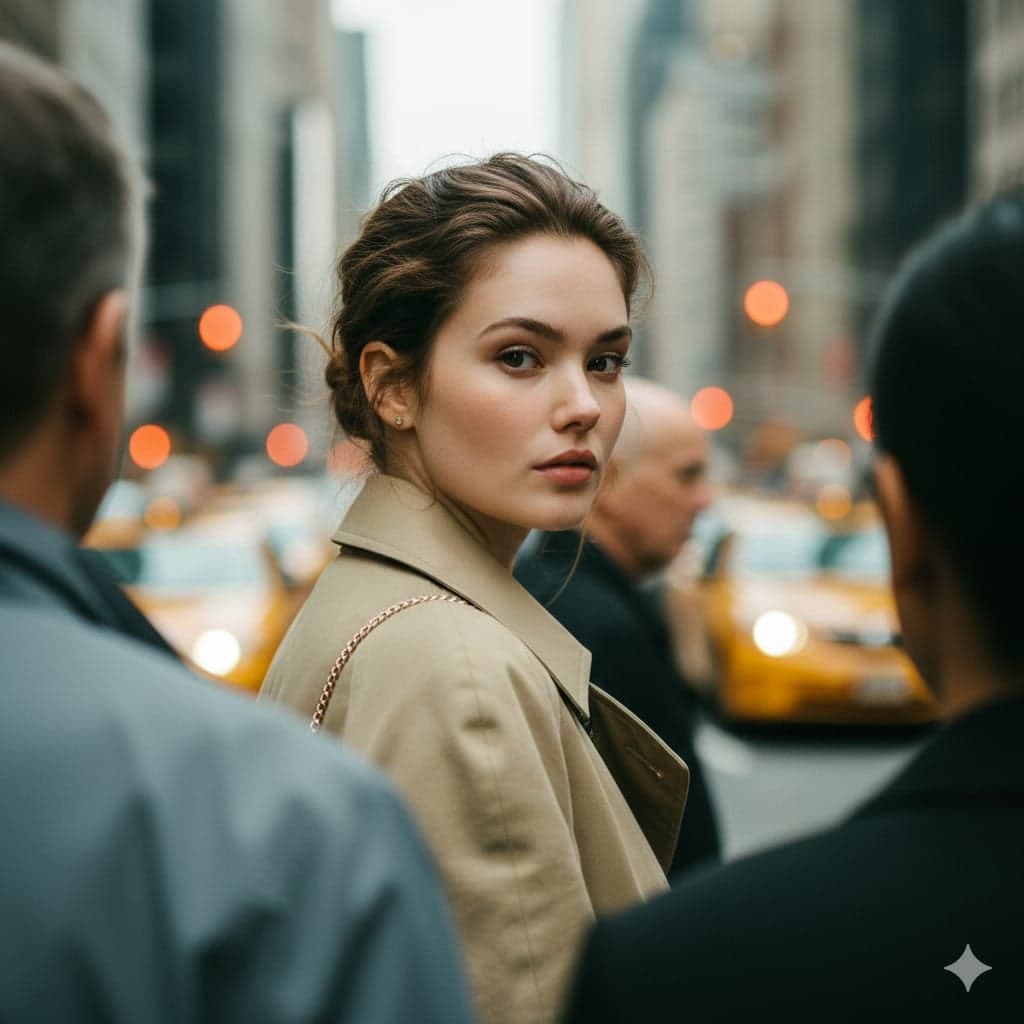 Core Intent: Create a photorealistic candid street-fashion p