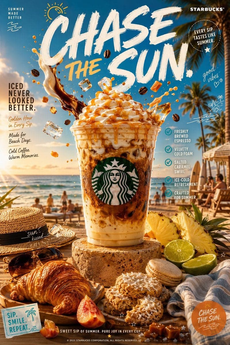CREATE AN ULTRA-PREMIUM STARBUCKS SUMMER CAMPAIGN TITLED:
C