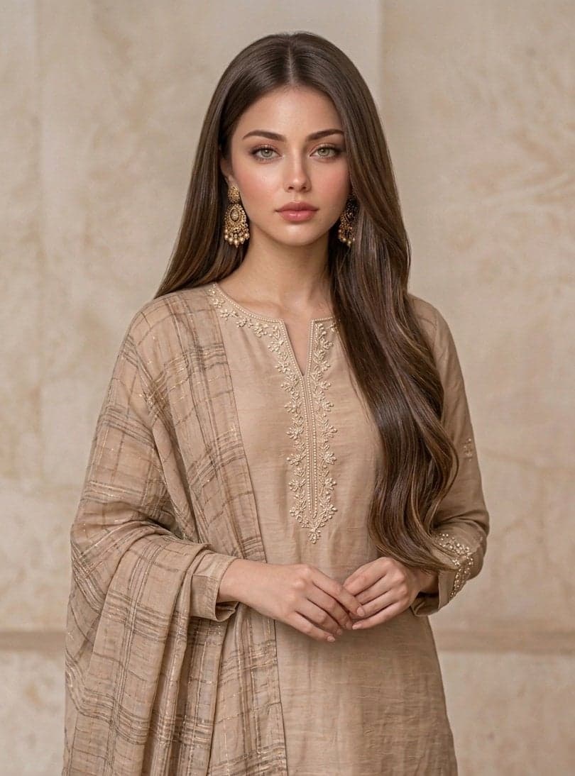 A professional fashion portrait of a beautiful young South A