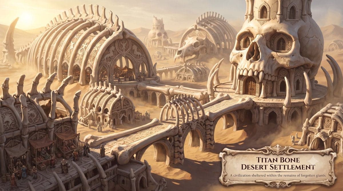 Titan Bone Desert Settlement

SCENE
A settlement built among