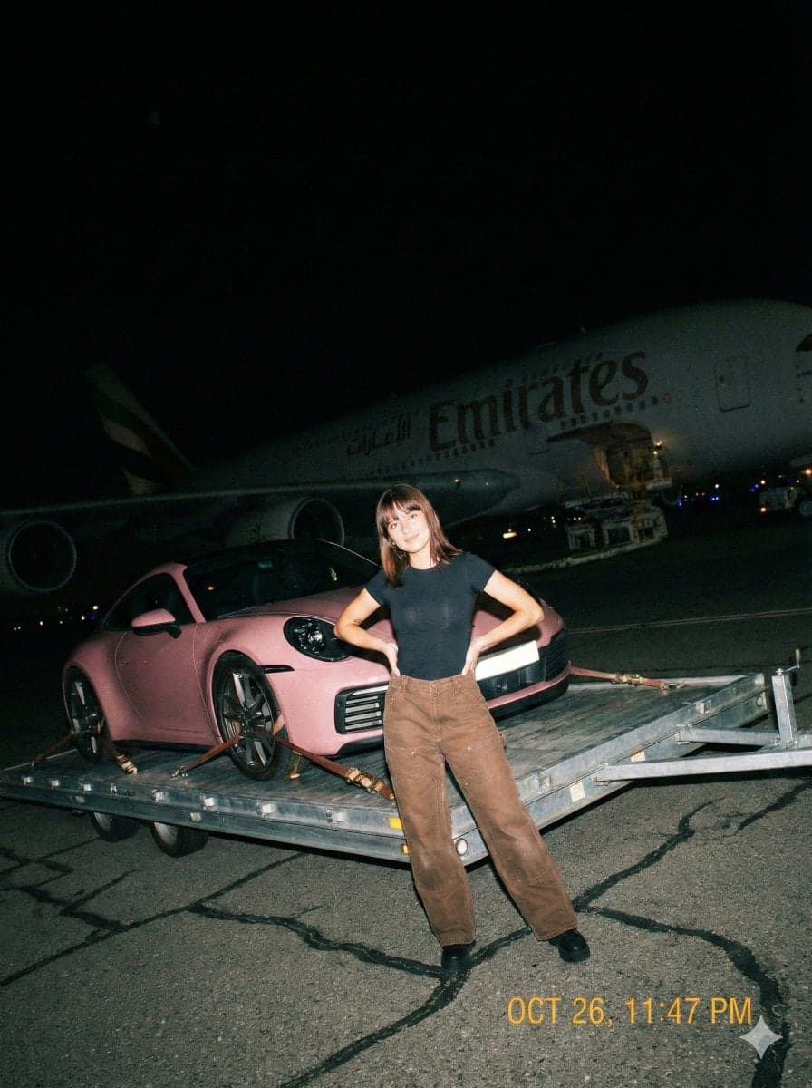 A gritty, handheld iPhone photo taken at night on an airport