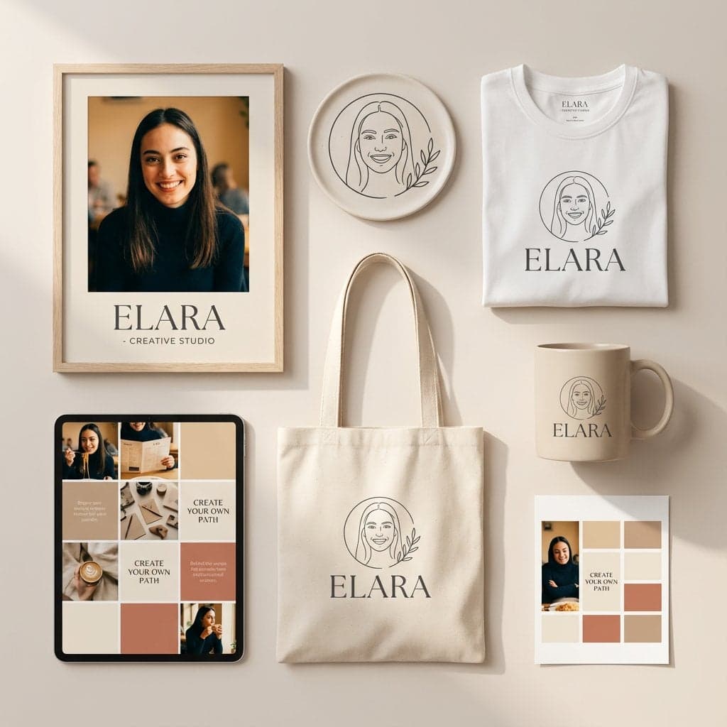 A clean, modern personal branding mockup featuring a cohesiv
