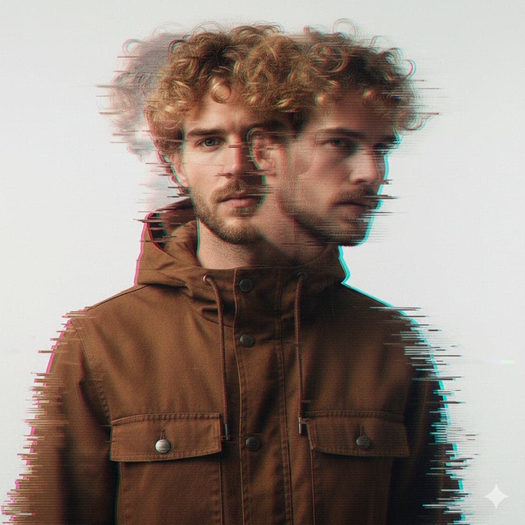 A double exposure, long exposure editorial photograph of a m