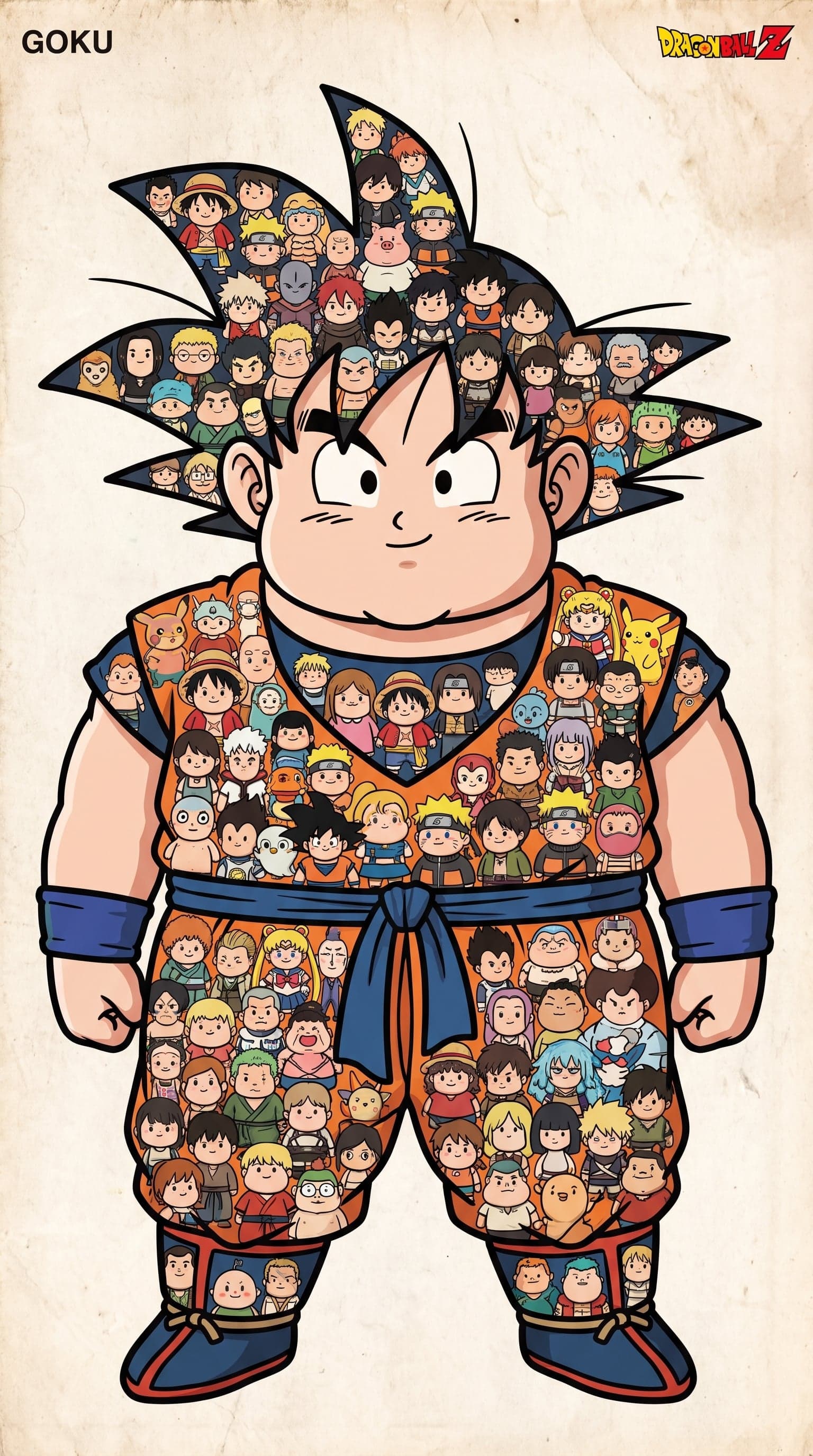 use simple chubby figures in the whole frame of the poster o