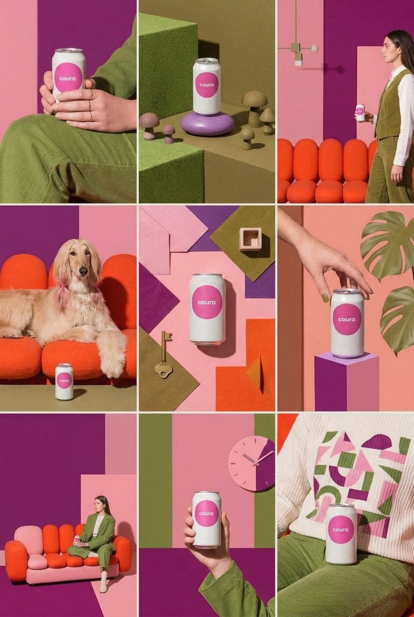 Create a 9-image Instagram feed for this product in [the sam