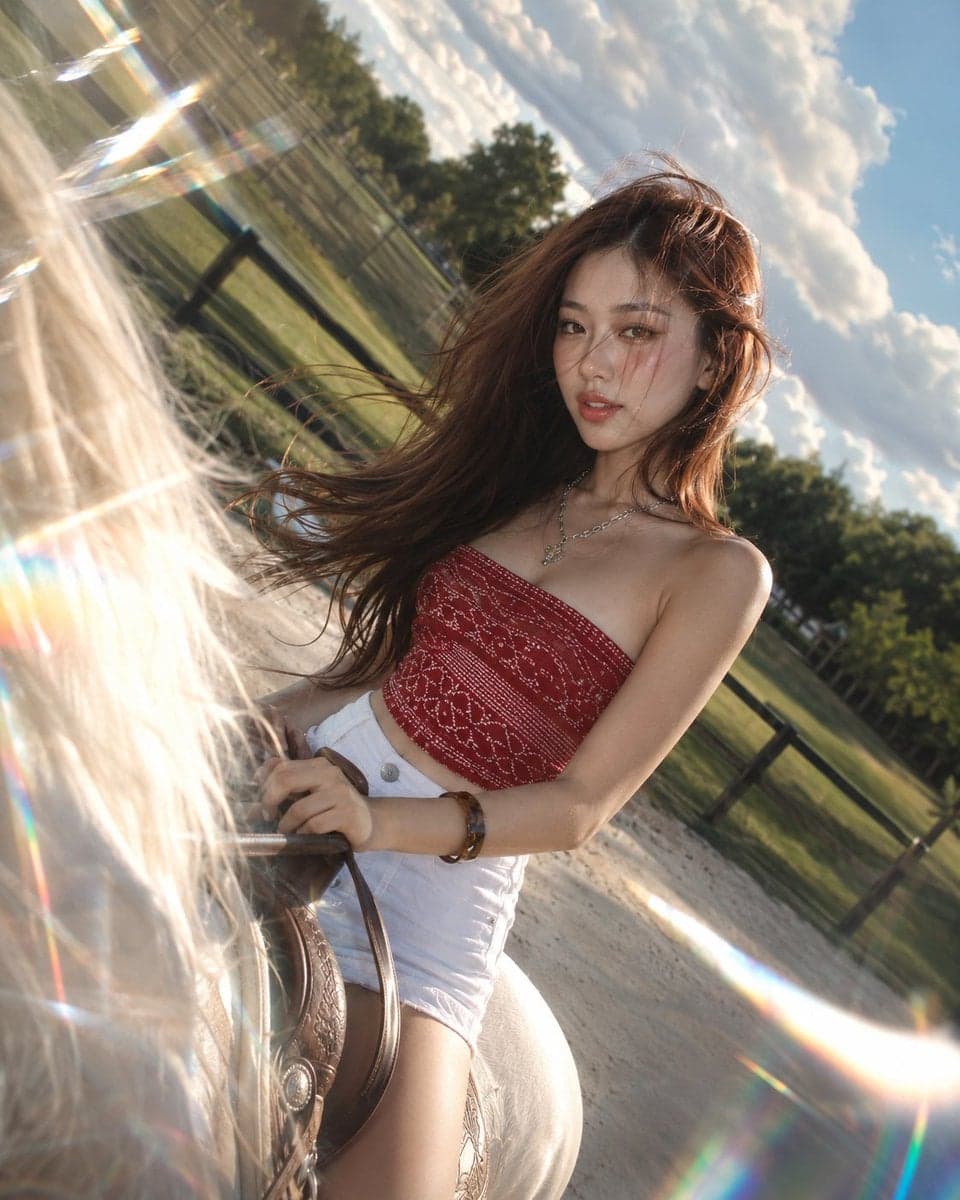 An ultra-realistic, high-end lifestyle portrait of a beautif