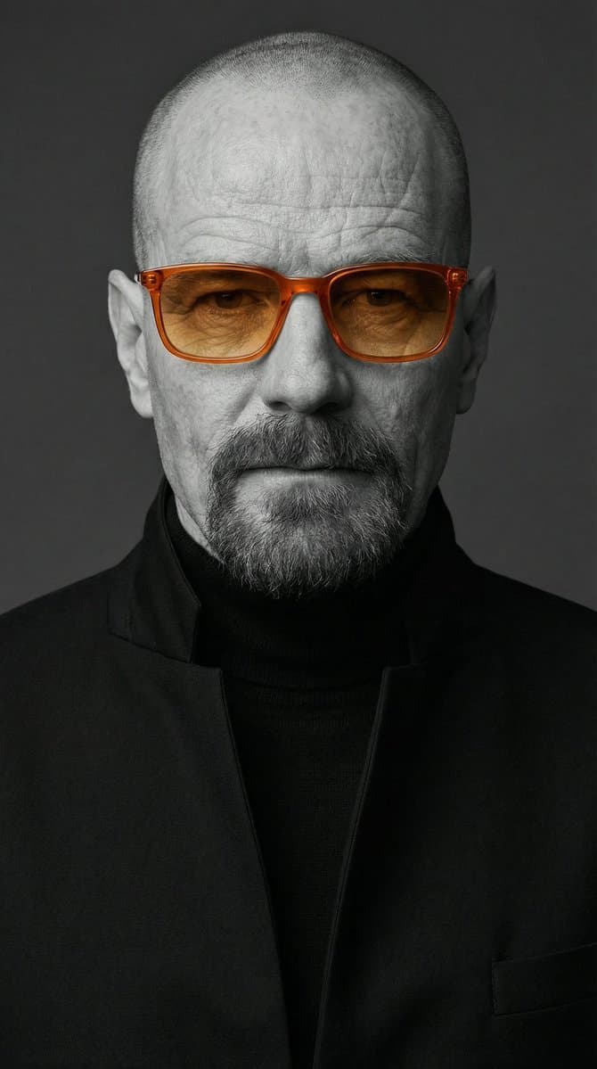 A studio-style close-up editorial portrait of a person with