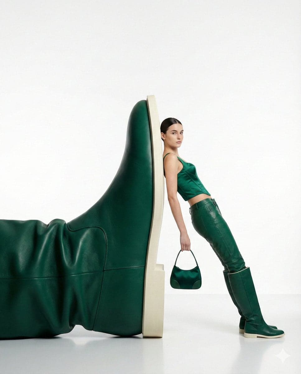 {
  "style": "high-fashion editorial, minimalist surrealism"