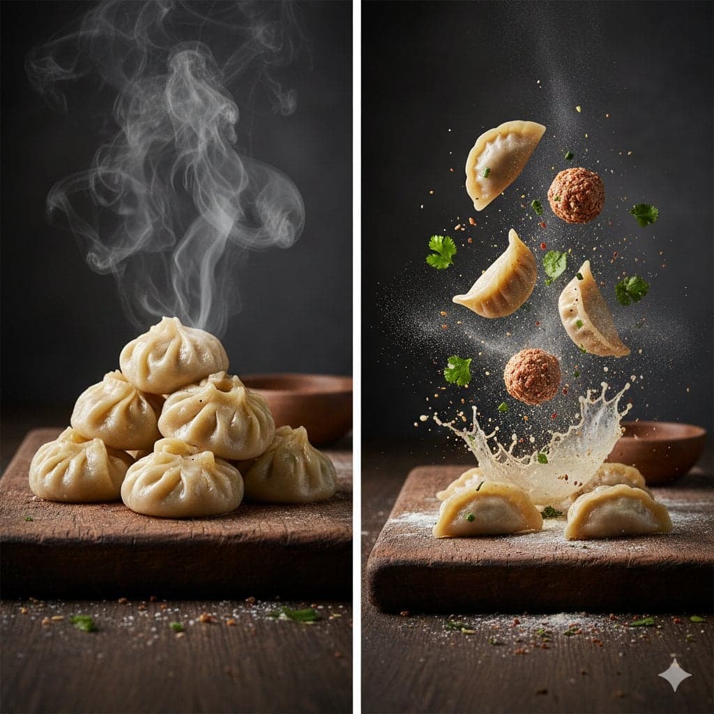 {
The Cinematic Momo Duo
Subject & Scene
 * Finished Dish: F