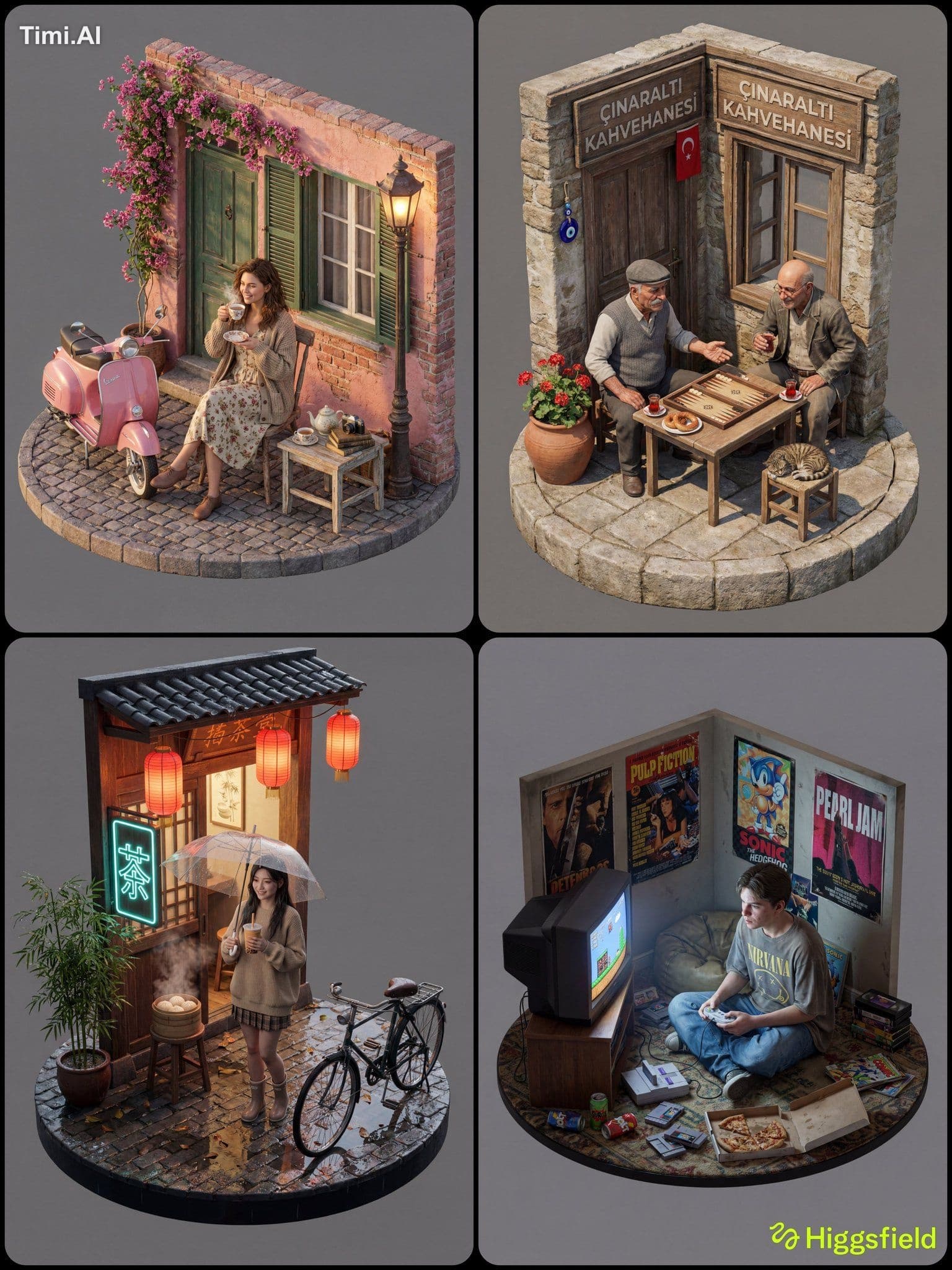 Concept: A hyper-realistic 3D isometric view of a [INSERT LO