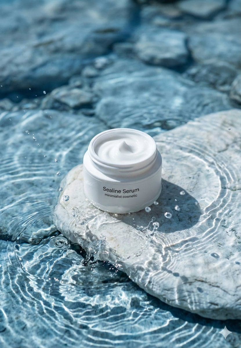 {
"prompt": "A premium minimalist skincare product photogr