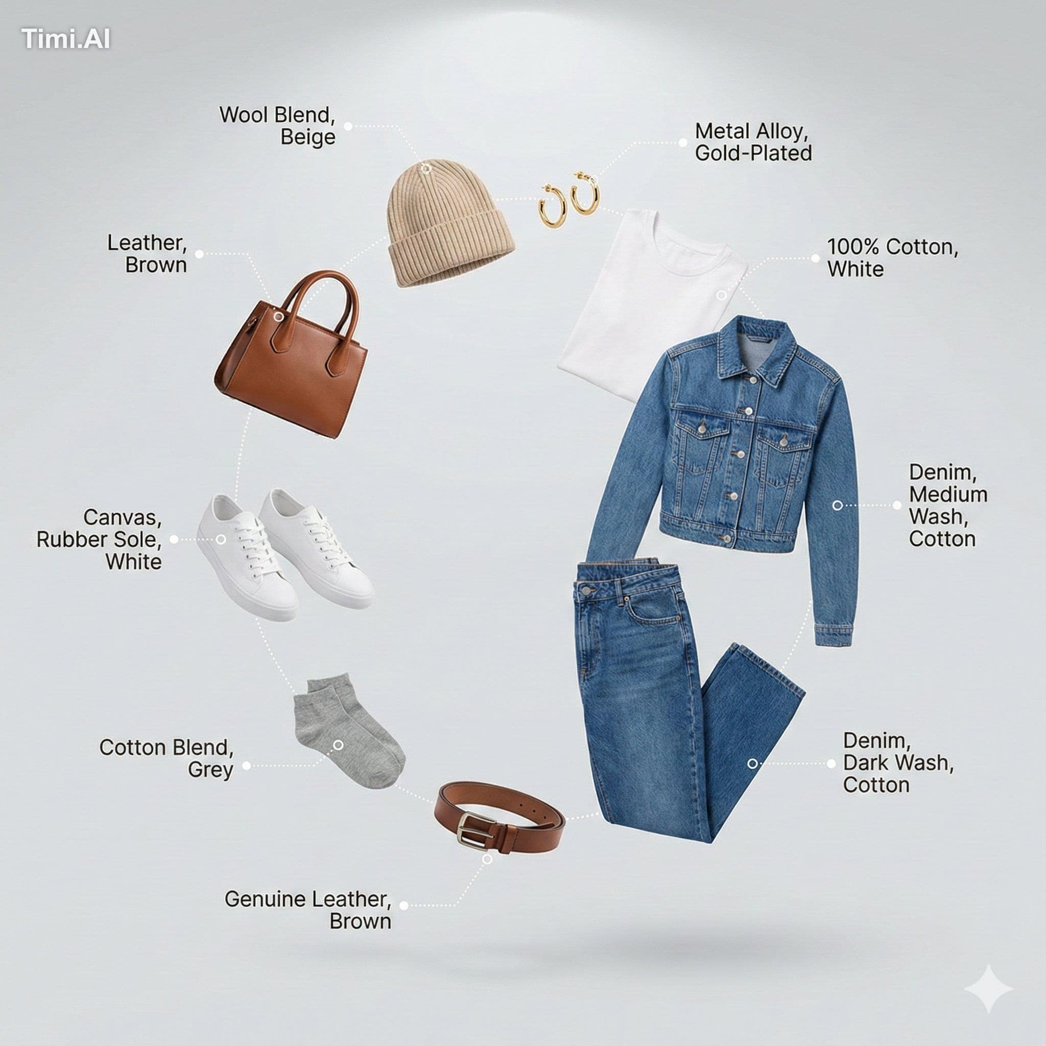 Ultra-realistic fashion infographic photography of a female