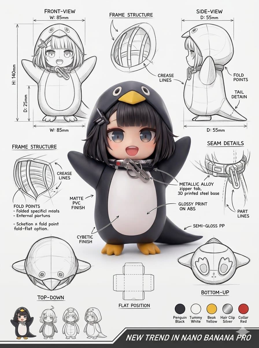 Using the attached image, create an illustration sheet of pr