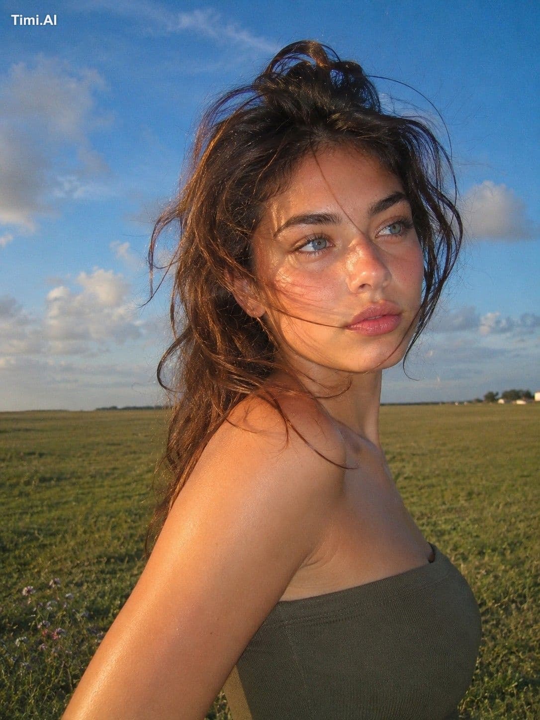 A breathtaking, ultra-realistic outdoor portrait of a young 