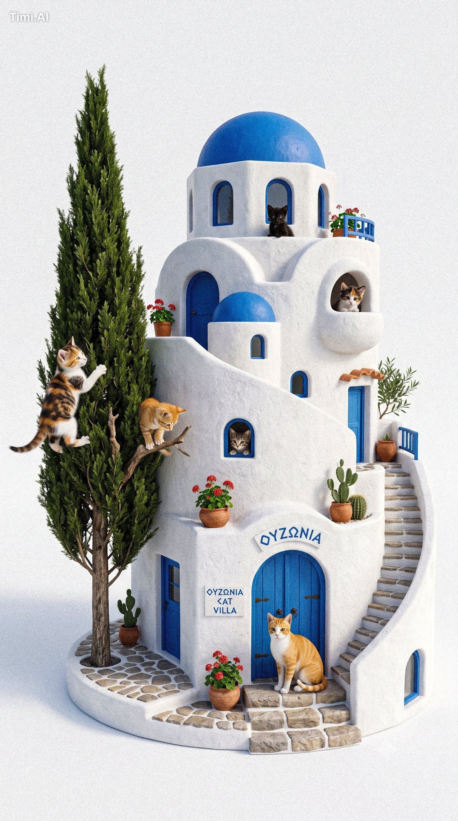A breathtaking luxury cat house inspired by [ARCHITECTURE ST