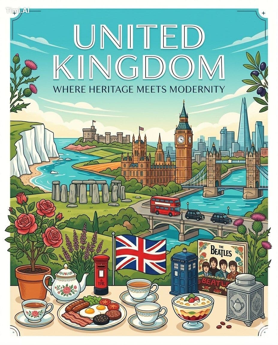 Create modern illustrated travel posters in a vibrant and li