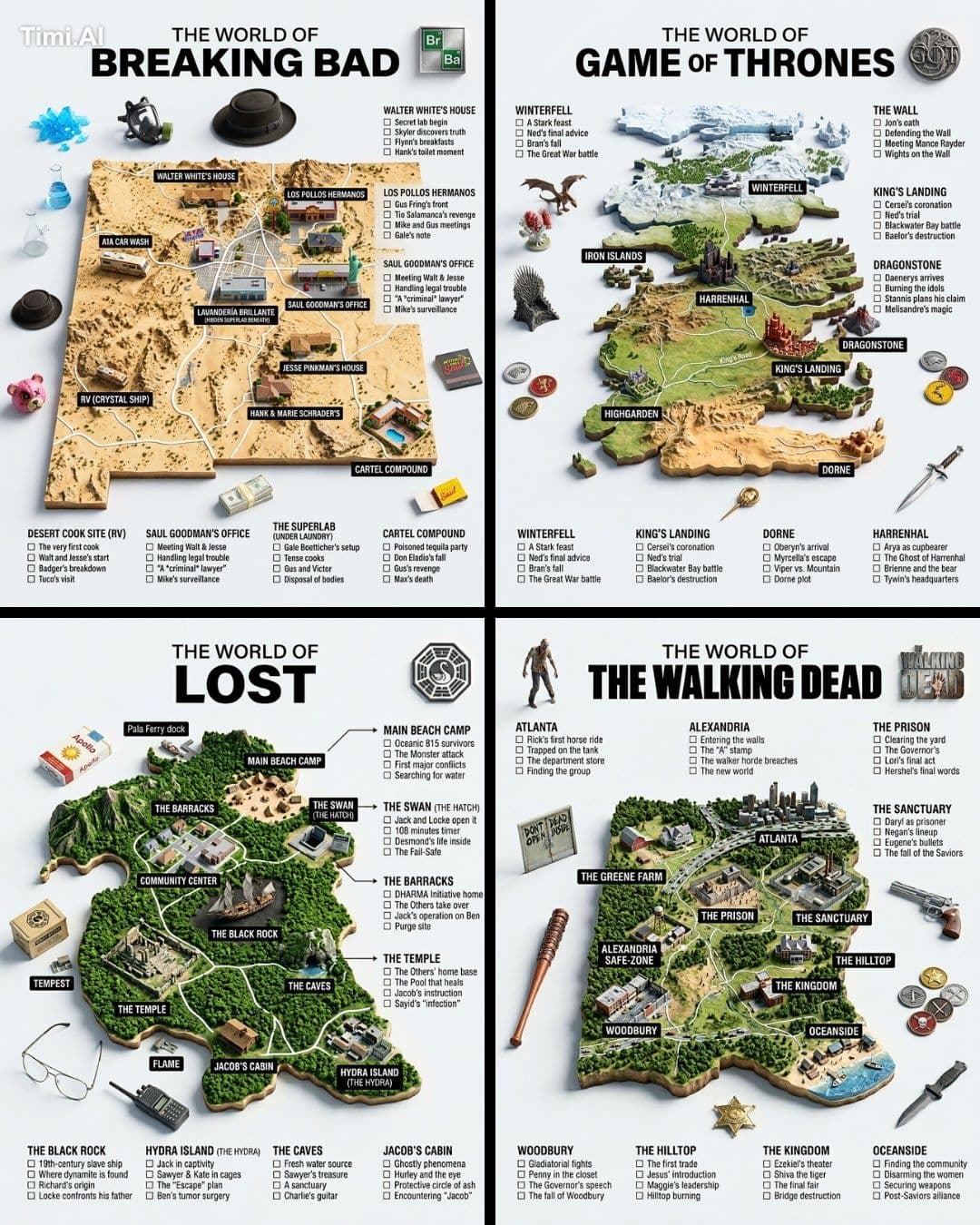 “A hyper-realistic 3D world guide infographic poster for [SH