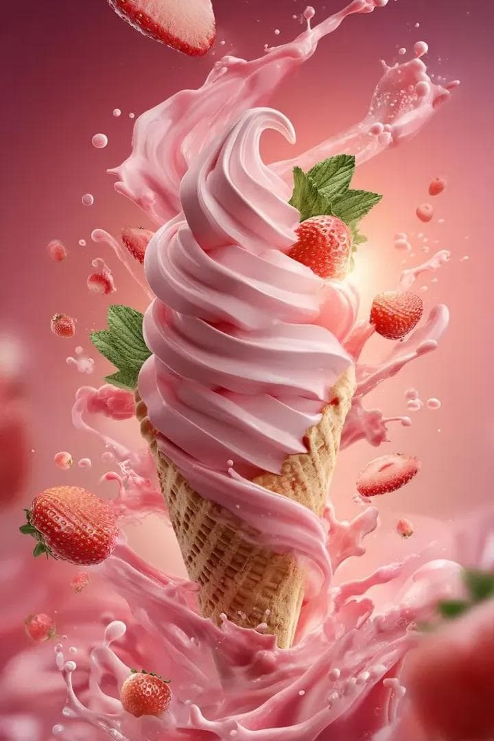A vibrant and stylish ice cream banner for Cold Crush, featu