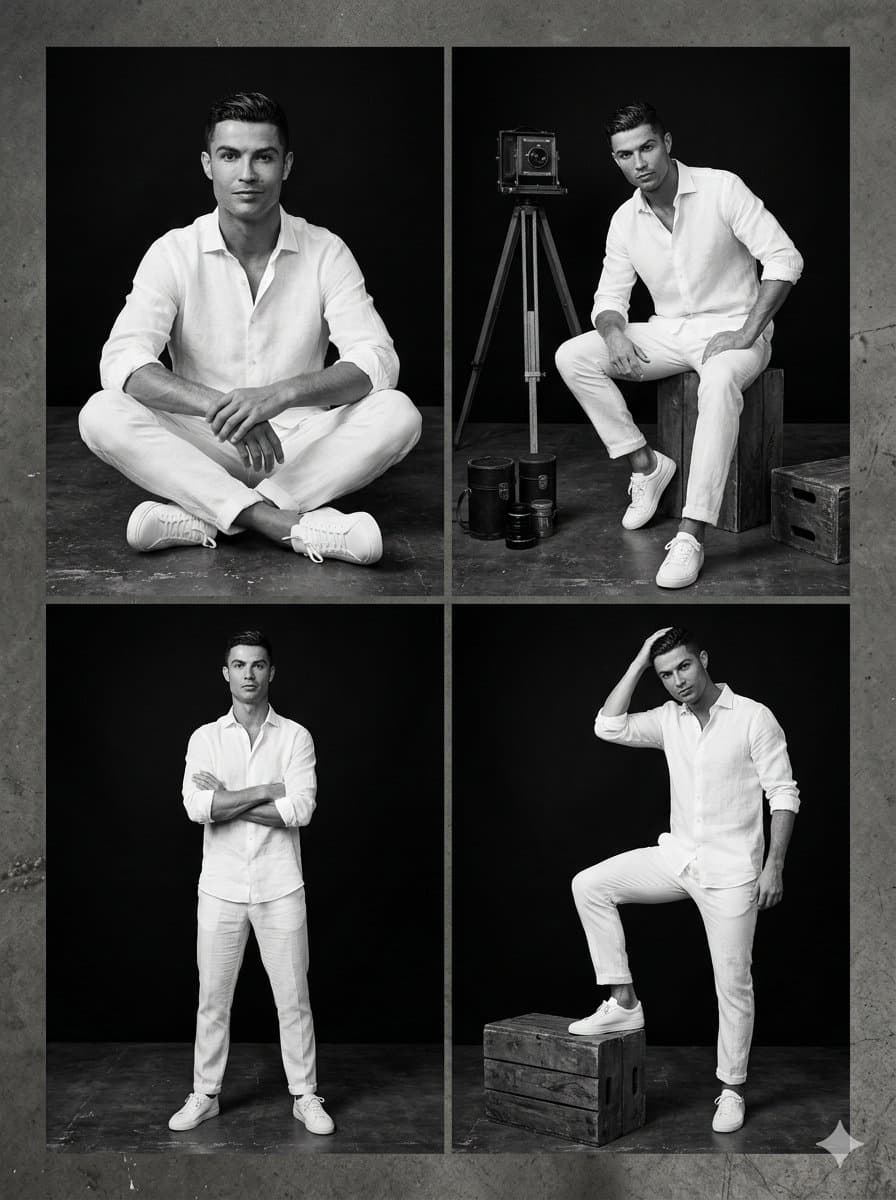Ultra-realistic luxury fashion editorial photoshoot featurin