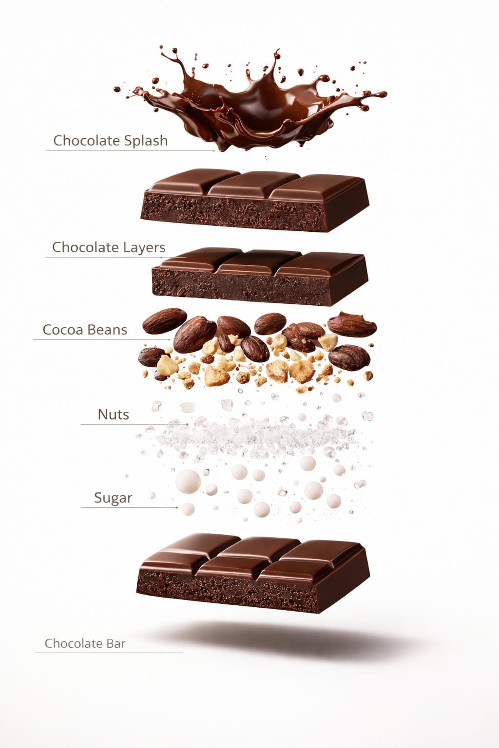 A premium dessert product photograph of a luxury chocolate b