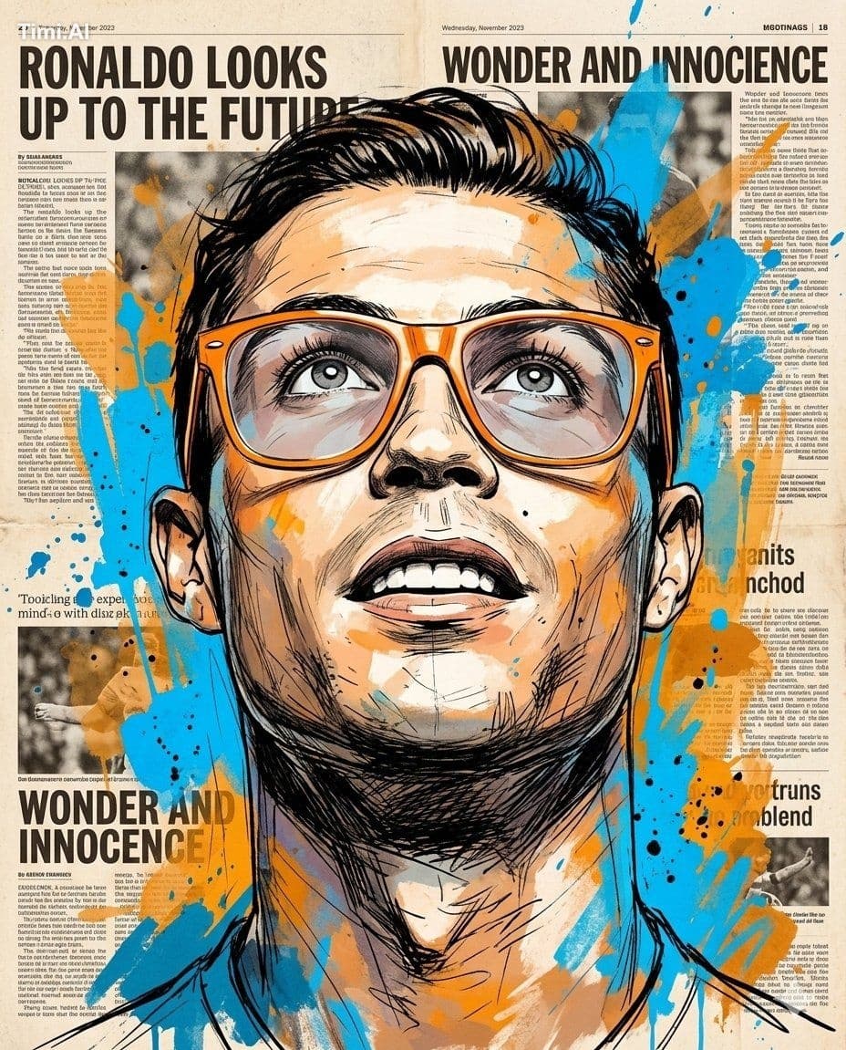 Create An expressive and colorful portrait of a person (the 