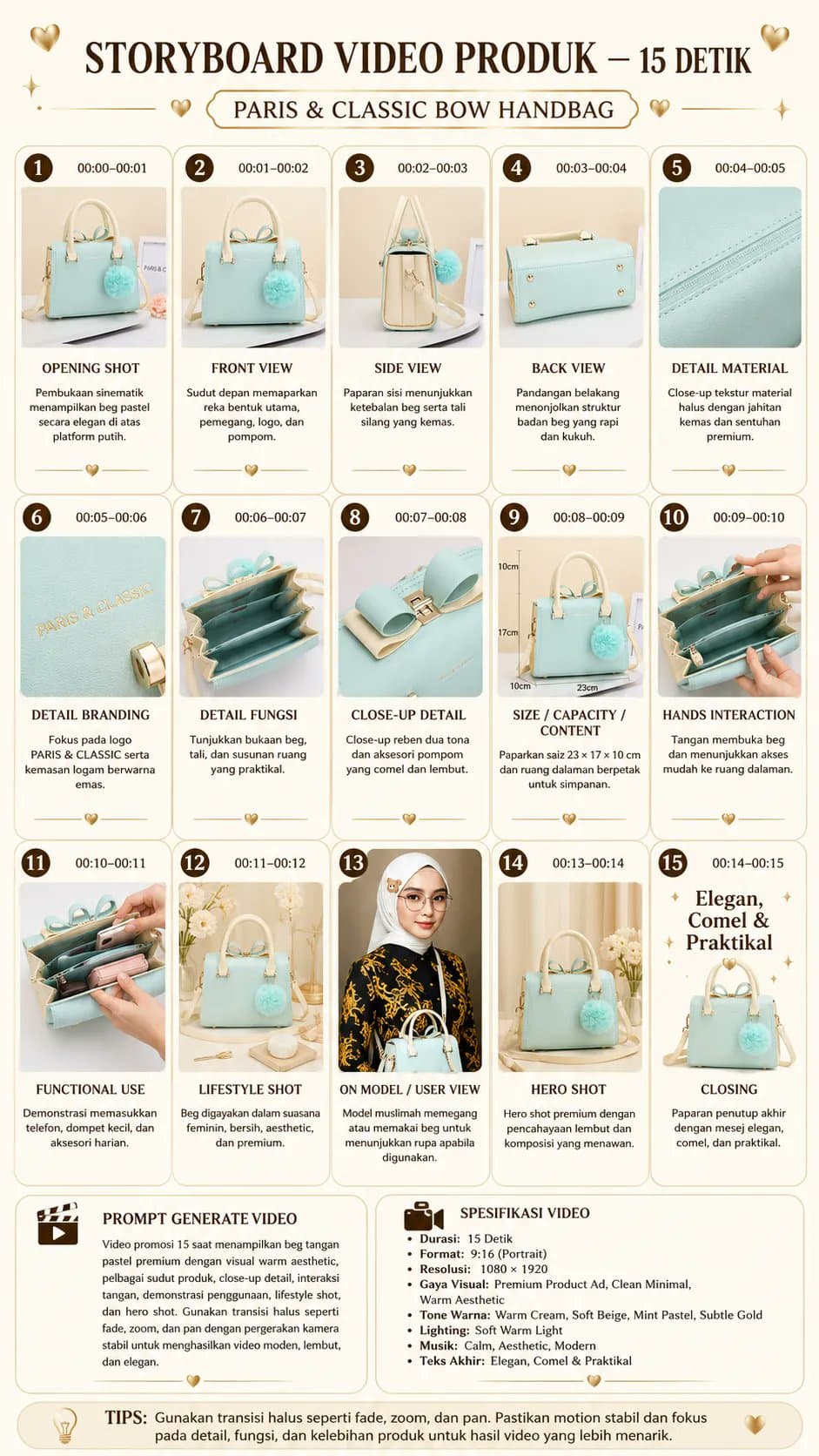 A cinematic luxury handbag commercial featuring an elegant d
