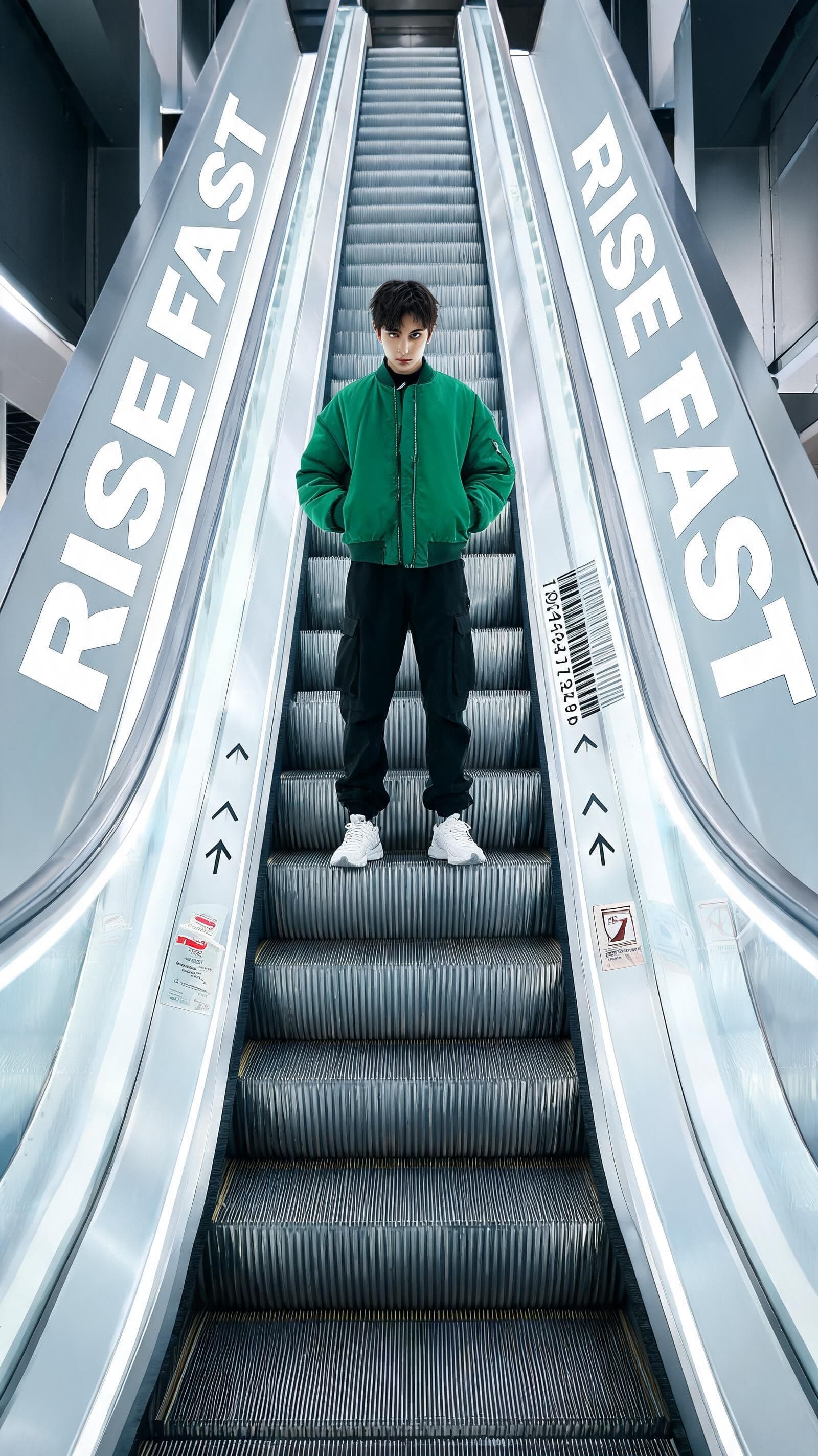 A premium 9:16 sports-fashion editorial advertising poster.M