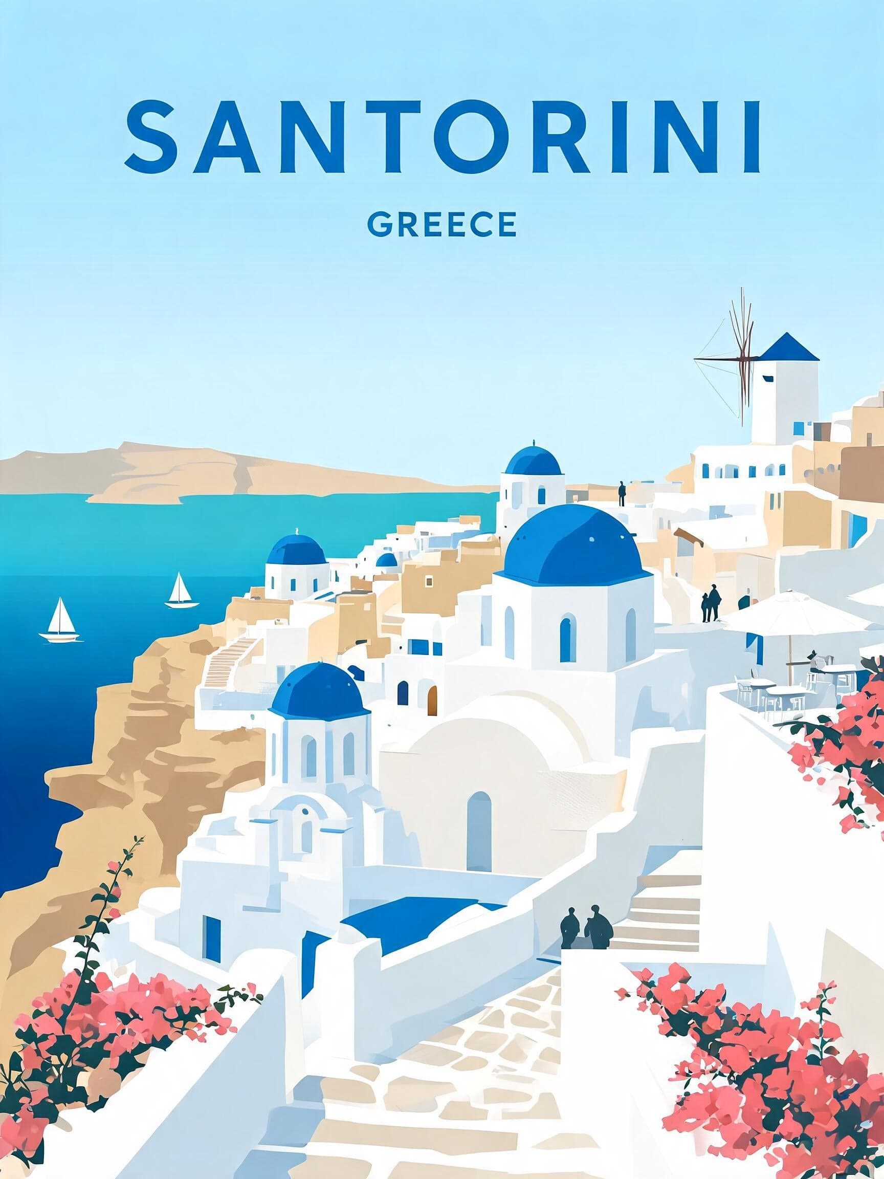 Create a premium editorial travel poster illustration of San
