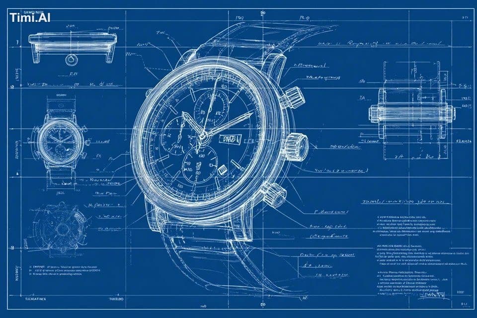 [product name], technical blueprint drawing, orthographic vi